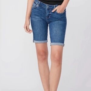 Paige Premium Denim Berkeley Bermuda Shorts, Medium Wash, a size 28